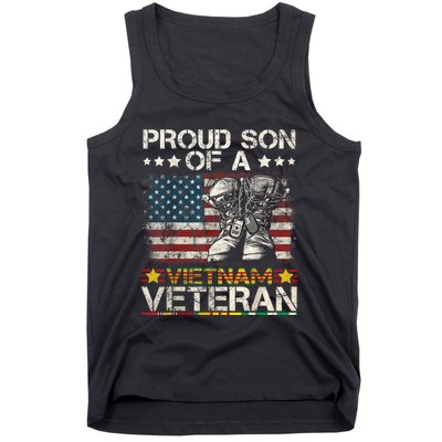 Proud Son Of Vietnam Veteran Us Flag Tank Top