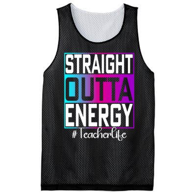 Paraprofessional Straight Outta Energy Teacher Life Gifts Mesh Reversible Basketball Jersey Tank