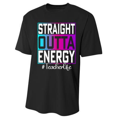 Paraprofessional Straight Outta Energy Teacher Life Gifts Performance Sprint T-Shirt