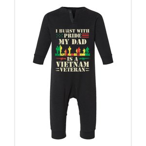 Proud Son Of A Vietnam Veteran Dad Gift Infant Fleece One Piece