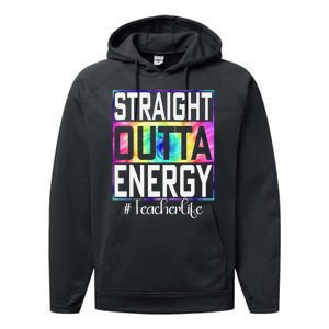 Paraprofessional Straight Outta Energy Teacher Life Gifts Performance Fleece Hoodie