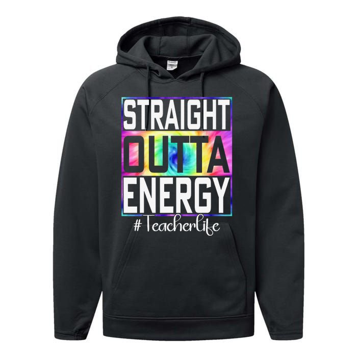 Paraprofessional Straight Outta Energy Teacher Life Gifts Performance Fleece Hoodie