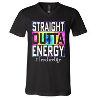 Paraprofessional Straight Outta Energy Teacher Life Gifts V-Neck T-Shirt