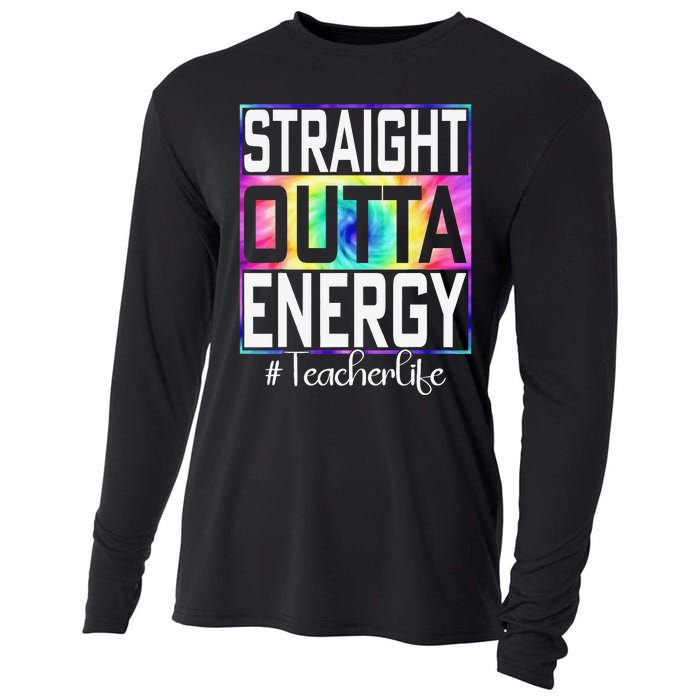 Paraprofessional Straight Outta Energy Teacher Life Gifts Cooling Performance Long Sleeve Crew