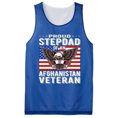 Proud Stepdad Of Afghanistan Veteran Patriotic Military Dad Cute Gift Mesh Reversible Basketball Jersey Tank