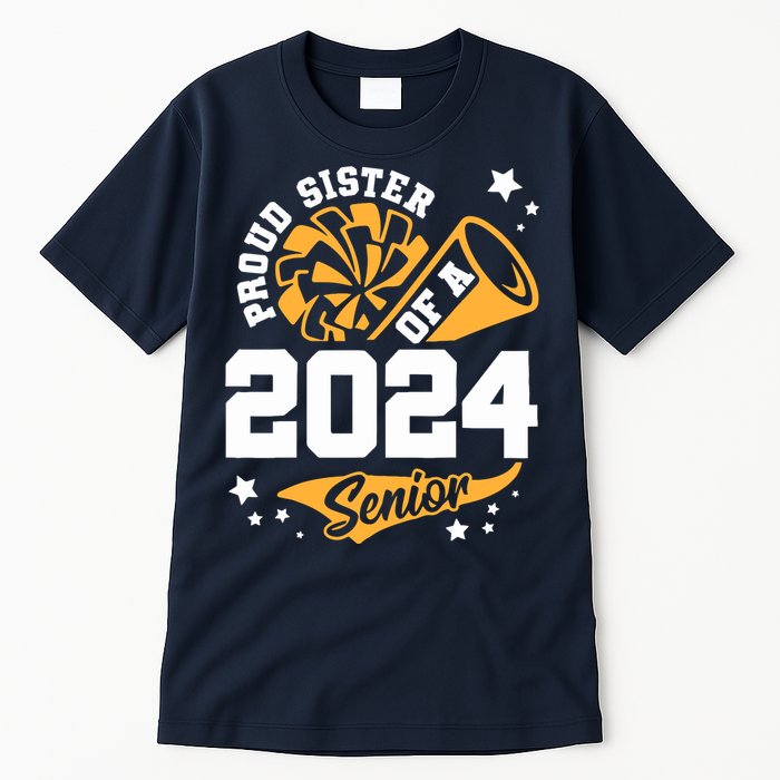 Proud Sister Of A 2024 Senior Cheer Sister Graduation Party Tall T-Shirt