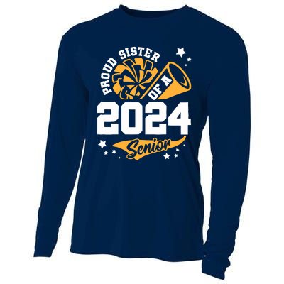 Proud Sister Of A 2024 Senior Cheer Sister Graduation Party Cooling Performance Long Sleeve Crew