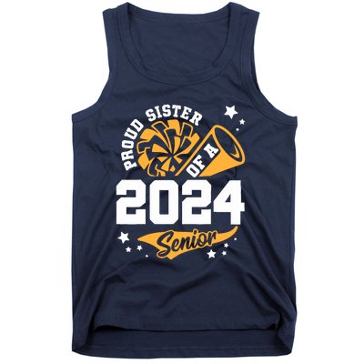 Proud Sister Of A 2024 Senior Cheer Sister Graduation Party Tank Top