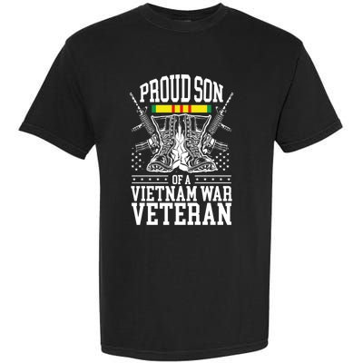 Proud Son Of A Vietnam War Veteran Soldier Father Mother Gift Garment-Dyed Heavyweight T-Shirt