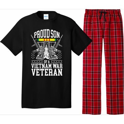 Proud Son Of A Vietnam War Veteran Soldier Father Mother Gift Pajama Set