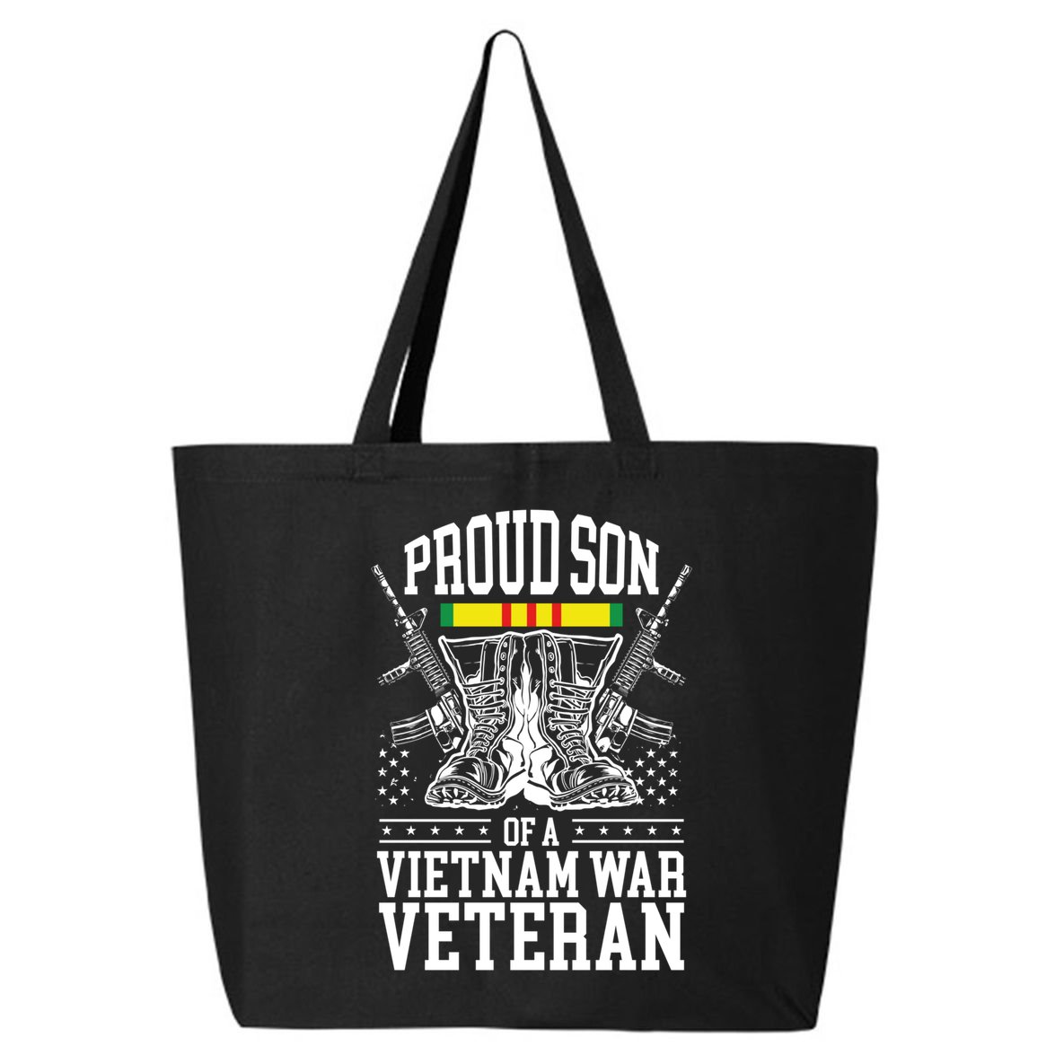 Proud Son Of A Vietnam War Veteran Soldier Father Mother Gift 25L Jumbo Tote