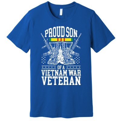 Proud Son Of A Vietnam War Veteran Soldier Father Mother Gift Premium T-Shirt