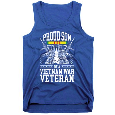 Proud Son Of A Vietnam War Veteran Soldier Father Mother Gift Tank Top