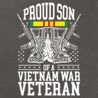 Proud Son Of A Vietnam War Veteran Soldier Father Mother Gift Cotton Canvas Backpack