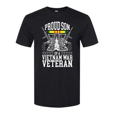 Proud Son Of A Vietnam War Veteran Soldier Father Mother Gift Softstyle CVC T-Shirt