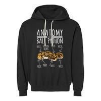 Python Snake Owner Anatomy Of A Ball Python Garment-Dyed Fleece Hoodie