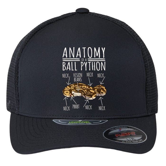 Python Snake Owner Anatomy Of A Ball Python Flexfit Unipanel Trucker Cap
