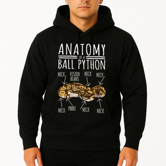 Python Snake Owner Anatomy Of A Ball Python Hoodie