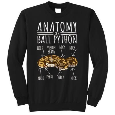 Python Snake Owner Anatomy Of A Ball Python Sweatshirt