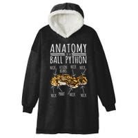 Python Snake Owner Anatomy Of A Ball Python Hooded Wearable Blanket