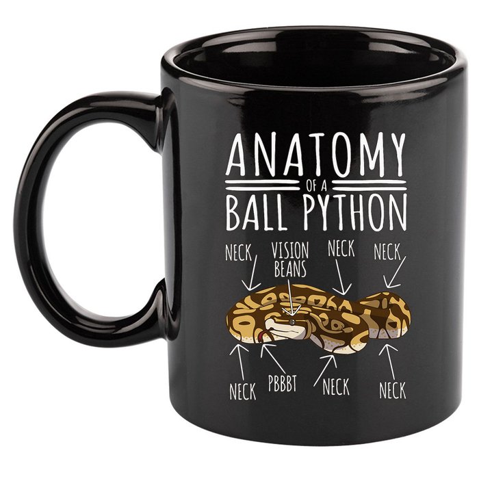 Python Snake Owner Anatomy Of A Ball Python 11oz C Handle Ceramic Mug