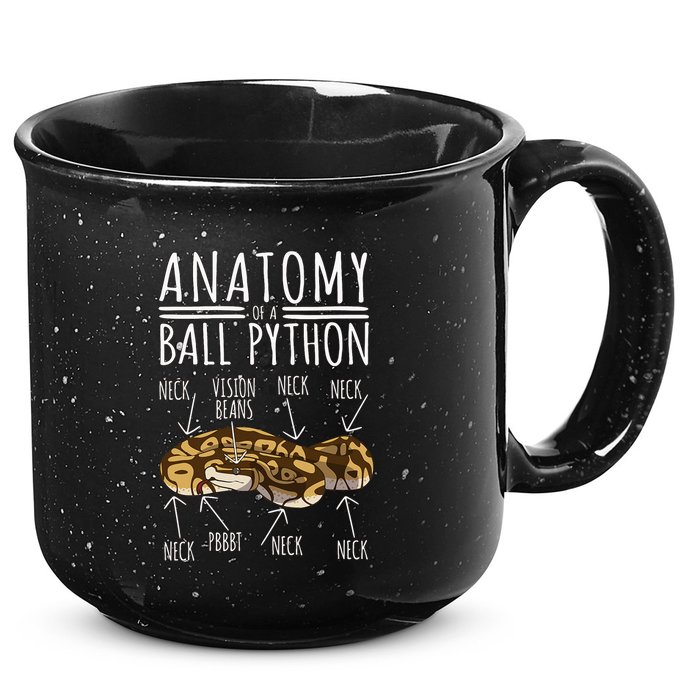 Python Snake Owner Anatomy Of A Ball Python 15oz Campfire Ceramic Mug