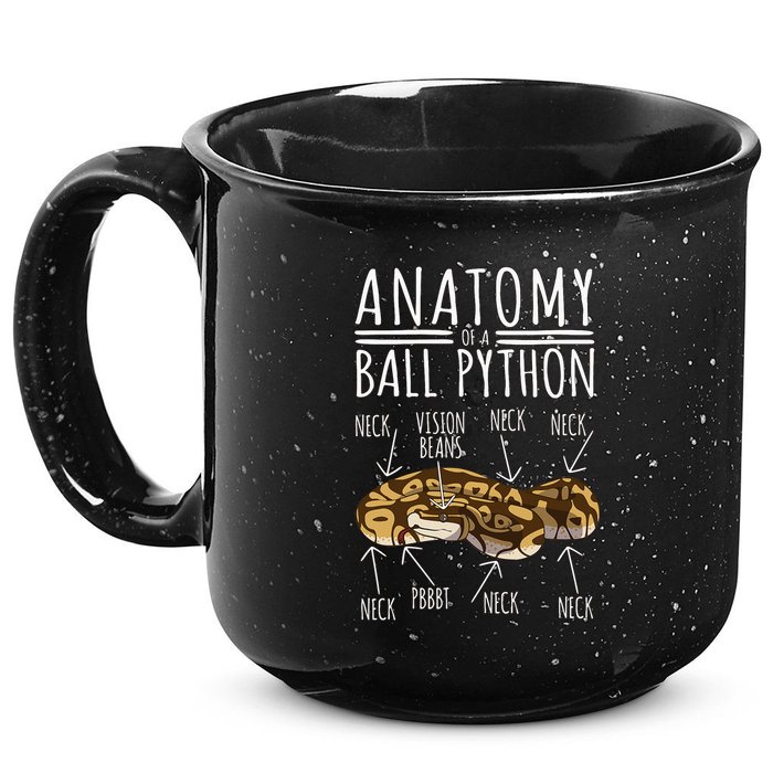 Python Snake Owner Anatomy Of A Ball Python 15oz Campfire Ceramic Mug
