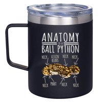 Python Snake Owner Anatomy Of A Ball Python 12oz Stainless Steel Coffee Mug