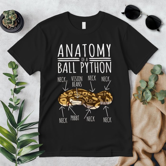 Python Snake Owner Anatomy Of A Ball Python Premium T-Shirt