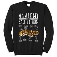 Python Snake Owner Anatomy Of A Ball Python Tall Sweatshirt