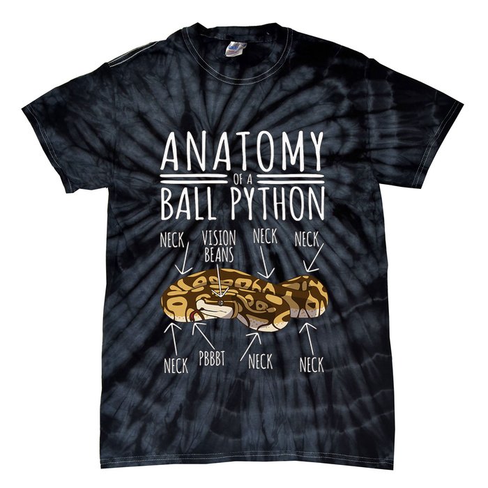 Python Snake Owner Anatomy Of A Ball Python Tie-Dye T-Shirt