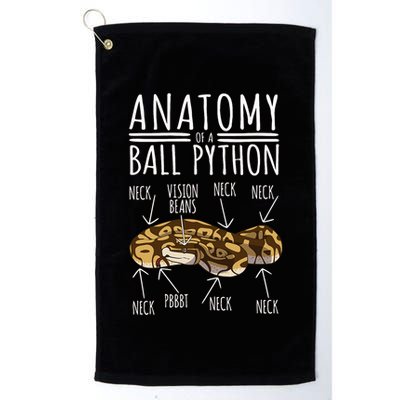 Python Snake Owner Anatomy Of A Ball Python Golf Towel