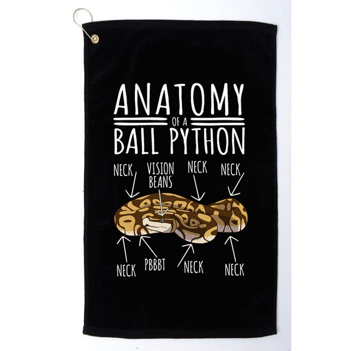 Python Snake Owner Anatomy Of A Ball Python Golf Towel