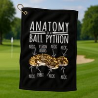 Python Snake Owner Anatomy Of A Ball Python Golf Towel