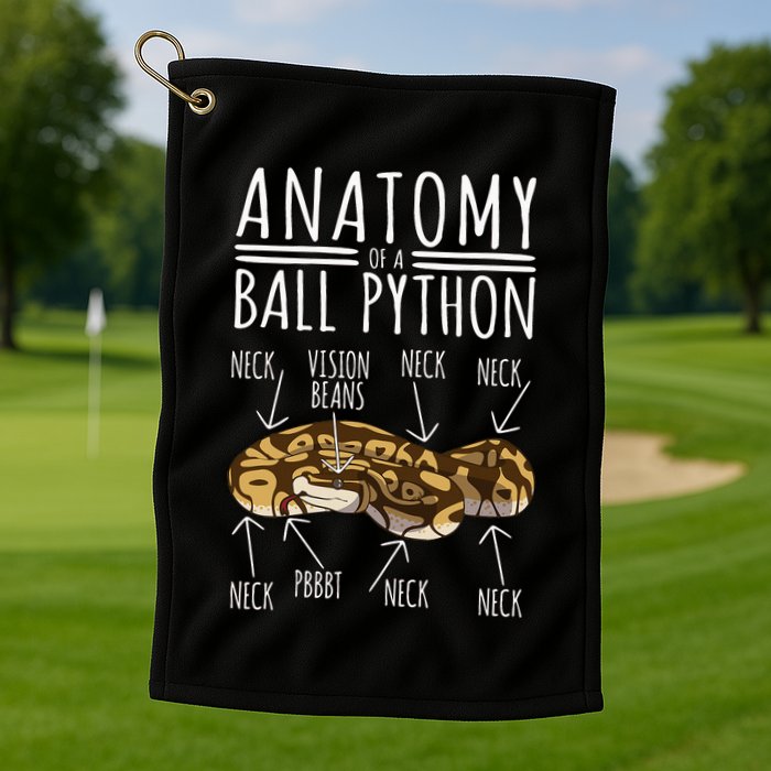 Python Snake Owner Anatomy Of A Ball Python Golf Towel