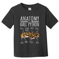 Python Snake Owner Anatomy Of A Ball Python Toddler T-Shirt