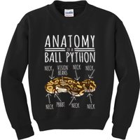 Python Snake Owner Anatomy Of A Ball Python Kids Sweatshirt