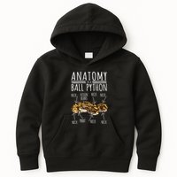 Python Snake Owner Anatomy Of A Ball Python Kids Hoodie