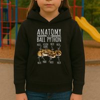 Python Snake Owner Anatomy Of A Ball Python Kids Hoodie