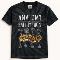 Python Snake Owner Anatomy Of A Ball Python Kids Tie-Dye T-Shirt
