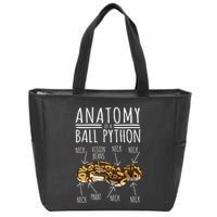 Python Snake Owner Anatomy Of A Ball Python Zip Tote Bag