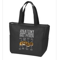 Python Snake Owner Anatomy Of A Ball Python Zip Tote Bag