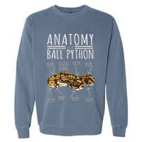 Python Snake Owner Anatomy Of A Ball Python Garment-Dyed Sweatshirt