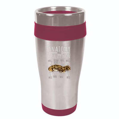Python Snake Owner Anatomy Of A Ball Python 16oz Travel Tumbler