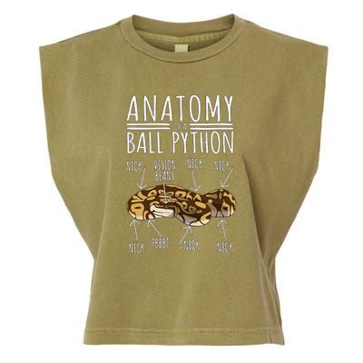 Python Snake Owner Anatomy Of A Ball Python Garment-Dyed Women's Muscle Tee