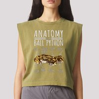 Python Snake Owner Anatomy Of A Ball Python Garment-Dyed Women's Muscle Tee