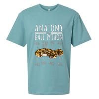 Python Snake Owner Anatomy Of A Ball Python Sueded Cloud Jersey T-Shirt