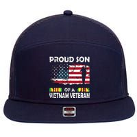 Proud Son Of A Vietnam Veteran Shirt | Vietnam War Vet 7 Panel Mesh Trucker Snapback Hat