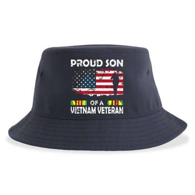 Proud Son Of A Vietnam Veteran Shirt | Vietnam War Vet Sustainable Bucket Hat