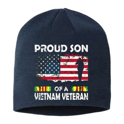 Proud Son Of A Vietnam Veteran Shirt | Vietnam War Vet Sustainable Beanie